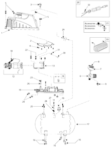 Air-Compressor Parts Diagram and Parts List for FP209499DI  Campbell Hausfeld Compressor